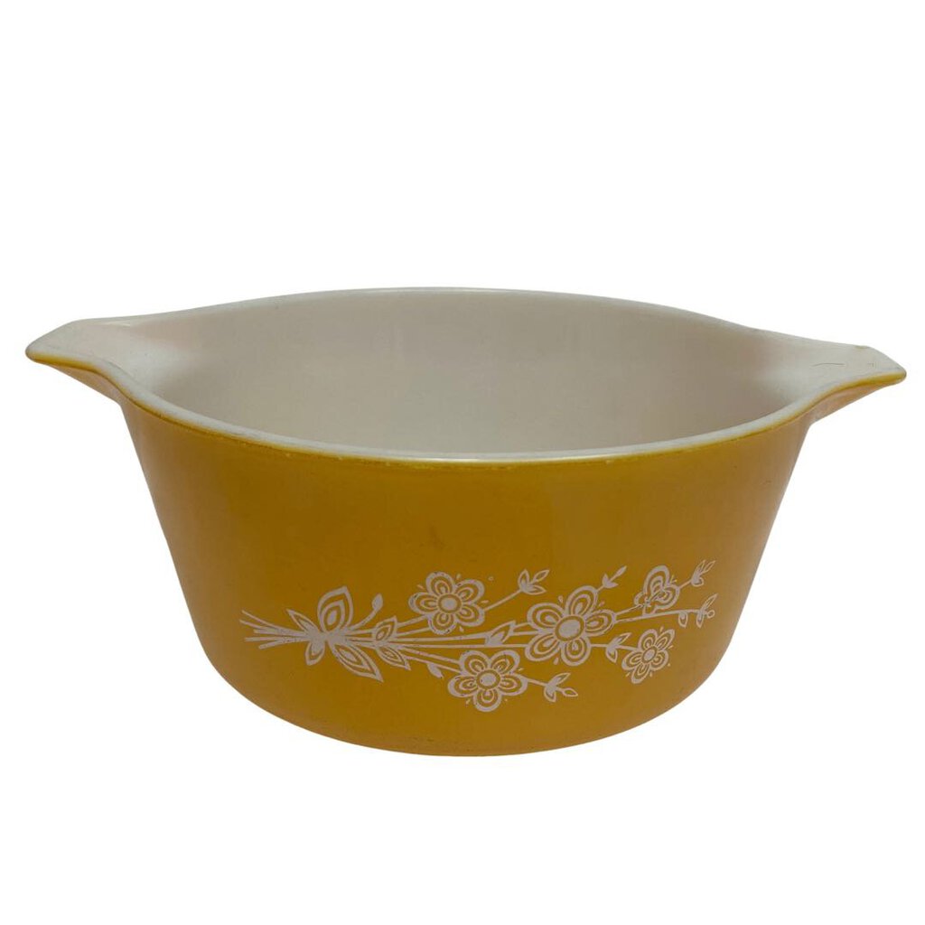 Pyrex butterfly gold casserole best sale